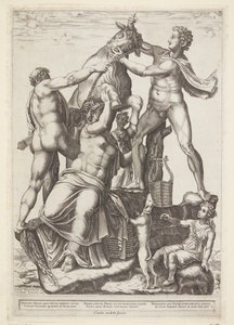 Amphion e Zethos amarram Dirke a um touro selvagem