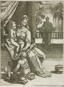 Virgem e Menino com São João de Diana Scultori