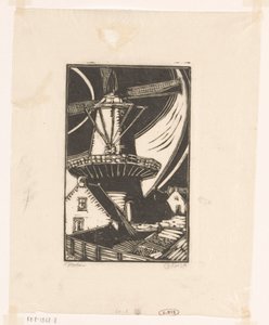 Molen (título original no objeto) de Dick Ket (signed by artist)
