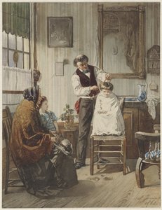 Criança no cabeleireiro de Diederik Franciscus Jamin