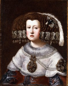 Retrato da rainha Mariana da Áustria, pequena metade do comprimento,