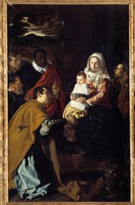 Adoração dos sábios. Pintura de Diego Rodriguez de Silva y Velasquez (1599-1660) de Diego Velázquez