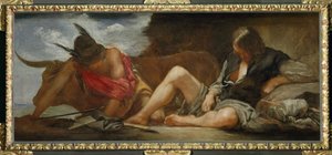 Mercúrio e Argos ... (pintura sobre tela) de Diego Rodriguez de Silva y Velazquez