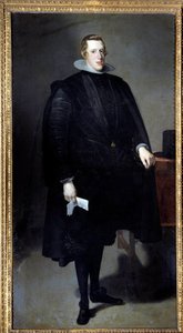 Retrato no pé de Filipe IV (1605 - 1665). Pintura de Diego Rodriguez de Silva y Velasquez (1599-1660) de Diego Velázquez