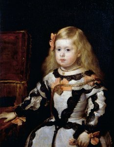 Retrato da Infanta Margarita (1651-1673) filha do Rei Filipe IV de Espanha e da sua segunda esposa Mariana da Áustria de Diego Velázquez
