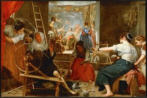 A fábula de Aracne ... (pintura sobre tela) de Diego Rodriguez de Silva y Velazquez