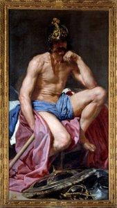 O deus da guerra Marte. Pintura de Diego Rodriguez de Silva y Velasquez (1599-1660) de Diego Velázquez