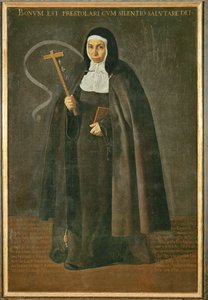 A venerável madre Jerónima de la Fuente, monja do mosteiro de Santa Isabel de los reyes ... (pintura sobre tela) de Diego Rodriguez de Silva y Velazquez
