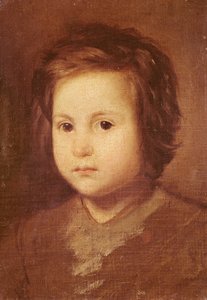 Cabeça de uma criança, 1650 de Diego Velázquez