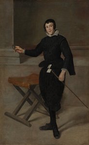 Retrato do bobo da corte Calabazas, c. 1631-32. de Diego Velázquez