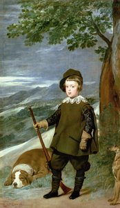 Príncipe Balthasar Carlos (1629-1649) Vestido como um caçador, 1635-36 de Diego Velázquez