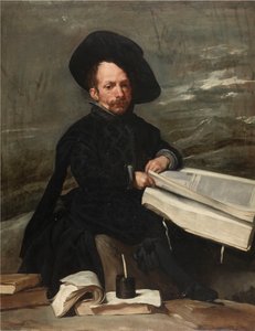 O Jester com livros, c. 1640. de Diego Velázquez