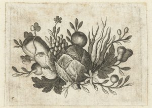Festoen van Vrutten Pequeno livro de frutas útil para viajar (título da série) de Dietrich Krüger (attributed to)