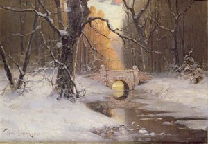 Paisagem de rio arborizado de Dimitri Kleburg