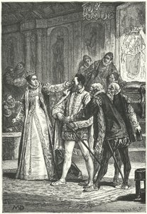 O conde de Essex ameaçou desembainhar a espada depois que a rainha Elizabeth o algemou em torno da orelha por sua insolência.