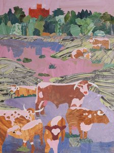 Longhorns à vontade (colagem) de Dione Verulam