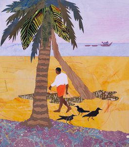 Passeio matinal, Neeleshwar (colagem) de Dione Verulam