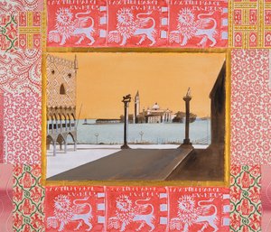 Veneza, São Marcos (aguarela e tinta) de Dione Verulam