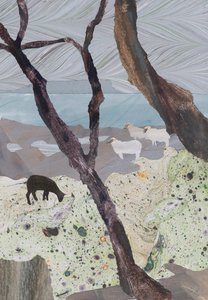 Dia húmido junto ao mar (colagem) de Dione Verulam