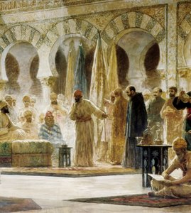 Abd Al-Rahman III, detalhe de uma pintura de Dionis Baixeras i Verdaguer
