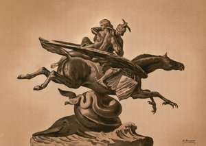 Estátua, de, roger, e, angelica de Dionisio Baixeras Verdaguer