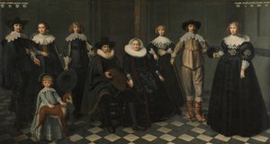Retrato da Família de Dirck Bas Jacobsz, Burgomestre de Amesterdão de Dirck Dircksz. van Santvoort