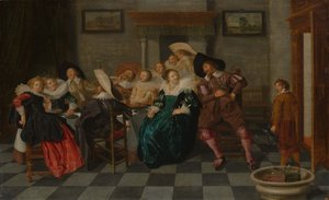 Um banquete, 1628. de Dirck Hals