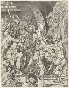 O escárnio de Cristo
A queda e a redenção da humanidade através da vida e da paixão de Cristo (título da série) de Dirck Volckertsz. Coornhert (attributed to)