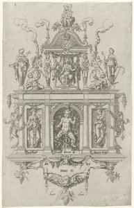 Blazon da câmara de retóricos de Haarlem De Wijngaertrancken de Dirck Volckertsz. Coornhert (attributed to)