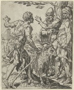 Chira em busca da prostituta
História de Judá e Tamar (título da série) de Dirck Volckertsz. Coornhert (attributed to)
