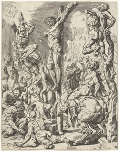 Cristo na cruz
A queda e a redenção da humanidade através da vida e da paixão de Cristo (título da série) de Dirck Volckertsz. Coornhert (attributed to)