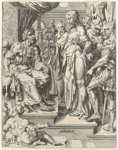 Cristo perante Herodes
A queda e a redenção da humanidade através da vida e da paixão de Cristo (título da série) de Dirck Volckertsz. Coornhert (attributed to)