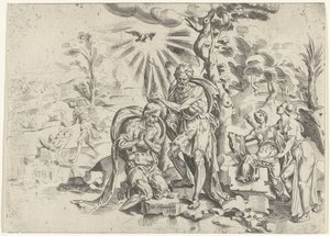 Batismo de Cristo de Dirck Volckertsz. Coornhert (attributed to)