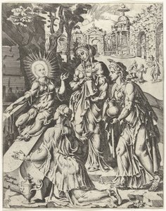 Mulheres santas no túmulo
A queda e a redenção da humanidade através da vida e da paixão de Cristo (título da série) de Dirck Volckertsz. Coornhert (attributed to)