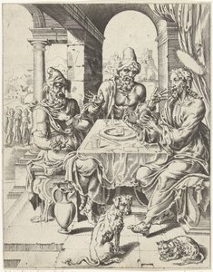 Refeição em Emaús
A queda e a redenção da humanidade através da vida e da paixão de Cristo (título da série) de Dirck Volckertsz. Coornhert (attributed to)