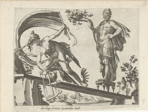 Nenhum Escudo Protege Contra o Infortúnio; Quanto maior for a tua Fortuna, maior serão as tuas Dores
Quanto maior for a sua fortuna, maiores serão as suas tristezas
A maior fortuna assim mais sorghe (título sobre o objecto)
Provérbios sobre a Fortuna (t de Dirck Volckertsz. Coornhert (attributed to)