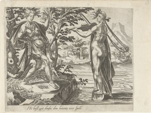 A Inconstância da Fortuna; É Fácil Dançar quando a Fortuna Joga por Si
Quando a sorte joga por si, tudo corre sem sobressaltos
Ele dança bem quando a Fortuna toca para si (título sobre o objecto)
Provérbios sobre a Fortuna (título da série) de Dirck Volckertsz. Coornhert (attributed to)