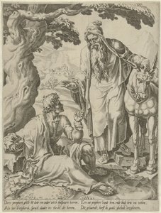 Convite do profeta ao padrinho
História do deus desobediente (título da série) de Dirck Volckertsz. Coornhert (attributed to)