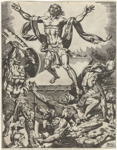 A Ressurreição de Cristo
A queda e a redenção da humanidade através da vida e da paixão de Cristo (título da série) de Dirck Volckertsz. Coornhert (attributed to)