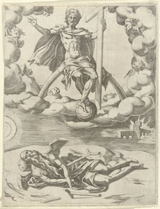 Cristo conquista o tempo
Triunfos de Petrarca (título da série) de Dirck Volckertsz. Coornhert (possibly)