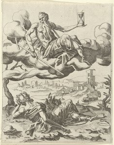 O tempo supera a fama
Triunfos de Petrarca (título da série) de Dirck Volckertsz. Coornhert (possibly)