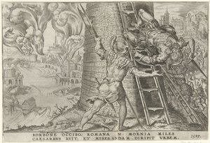 Tempestade de Roma, 1527
Vitórias de Carlos V (título da série)
Divi Caroli. V. imp. opt. max. victoriae, ex multis praecipuae (título da série) de Dirck Volckertsz. Coornhert