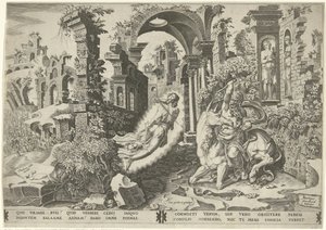 Bileam (Balaam) e o anjo de Dirck Volckertsz. Coornhert