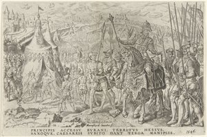 Campo Imperial em Ingolstadt, 1546
Vitórias de Carlos V (título da série)
Divi Caroli. V. imp. opt. max. victoriae, ex multis praecipuae (título da série) de Dirck Volckertsz. Coornhert