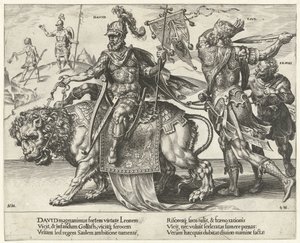 Triunfo de Davi Triumph of Patience (título da série) Patientiae Trivmphvs (título da série) de Dirck Volckertsz. Coornhert