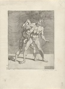 Dois lutadores
Wrestlers (título da série) de Dirck Volckertsz. Coornhert