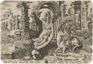 Balaão e o Anjo de Dirck Volckertz Coornhert, after Maerten van Heemskerck