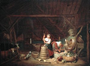 Dutch Barn (óleo sobre painel) de Dirck Wyntrack