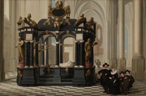 Uma Família ao lado da Tumba do Príncipe Guilherme i no Nieuwe Kerk, Delft
Uma Família ao lado do Túmulo de Willem I (William, o Silencioso) no Nieuwe Kerk, Delft