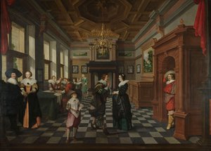 Uma seqüência decorativa de sete partes: um interior, 1630-32
